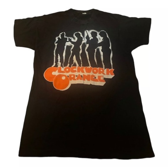 RARE CLOCKWORK ORANGE  Screen Stars T Shirt Vintage 80s,  XL, USA, Single Stitch - Picture 1 of 6